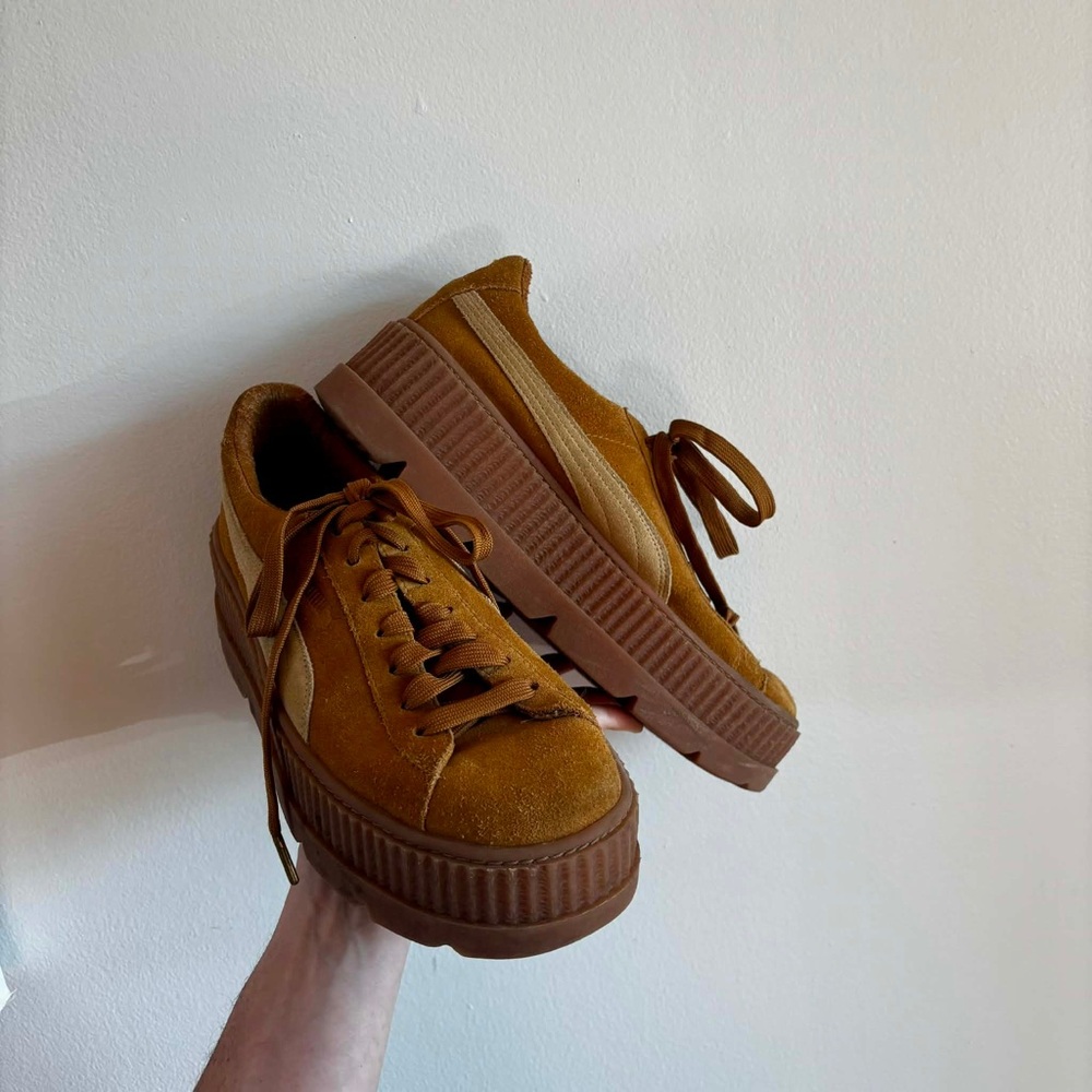 Women's Tan Platform Sneakers